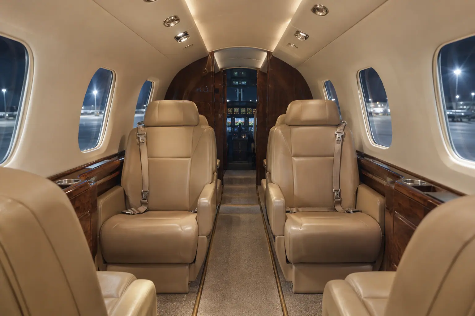 Turboprop cabin interior