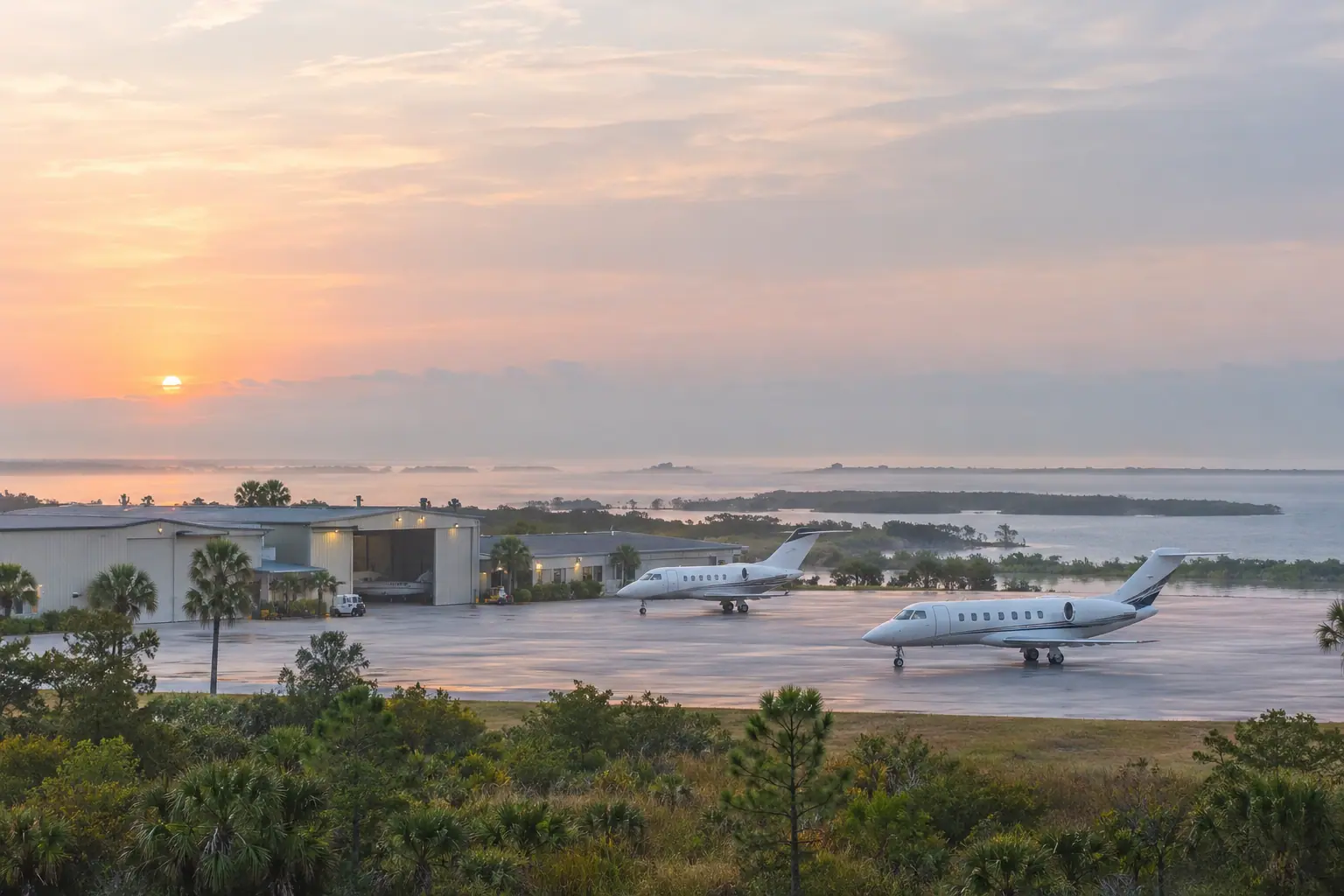 Private jets at St. Petersburg Clearwater International Airport