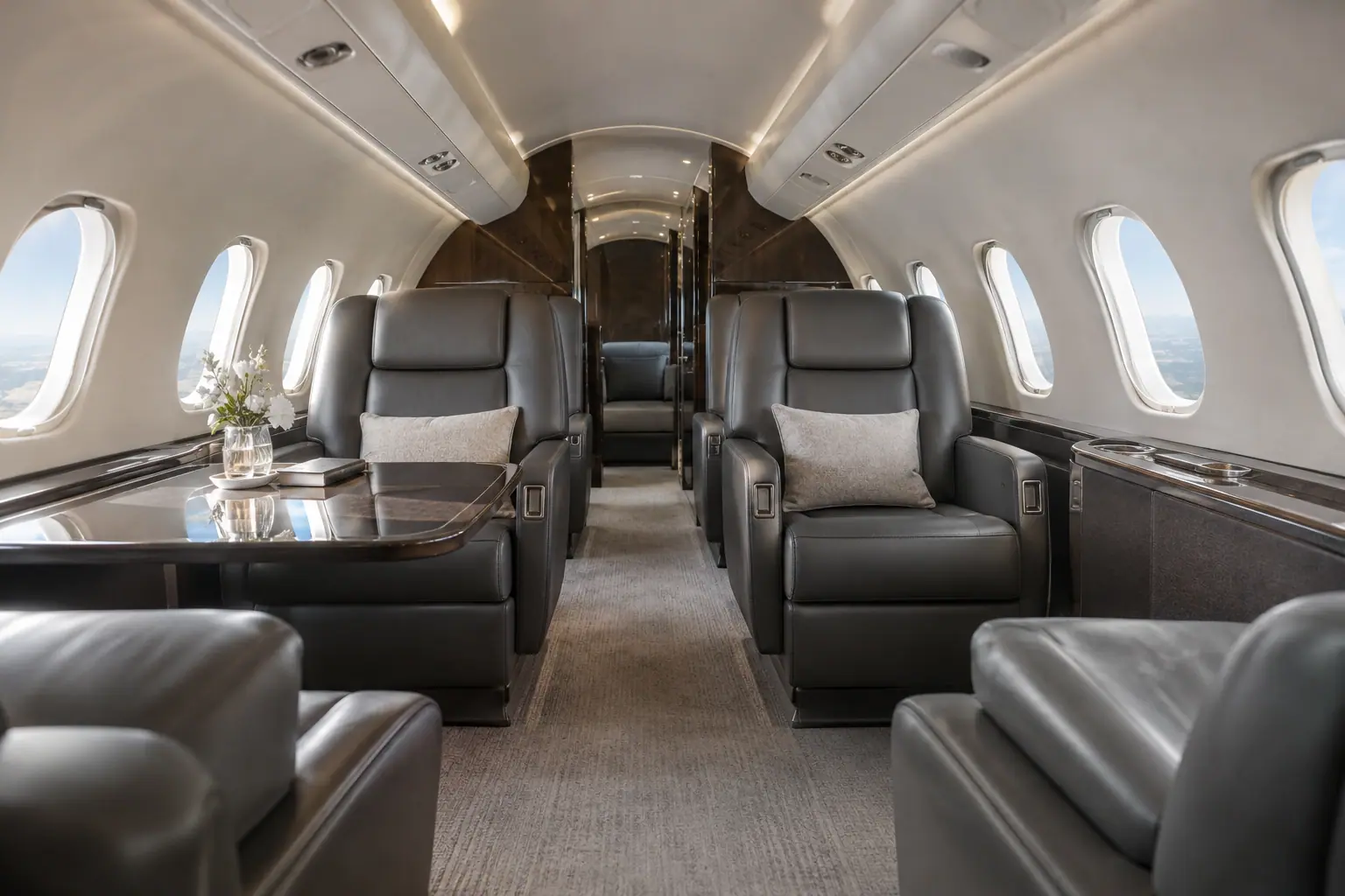 Heavy jet cabin interior