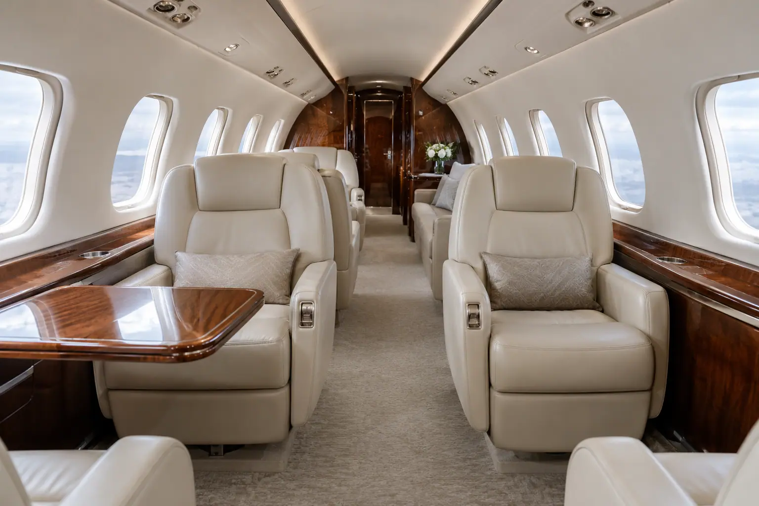 Private jet cabin
