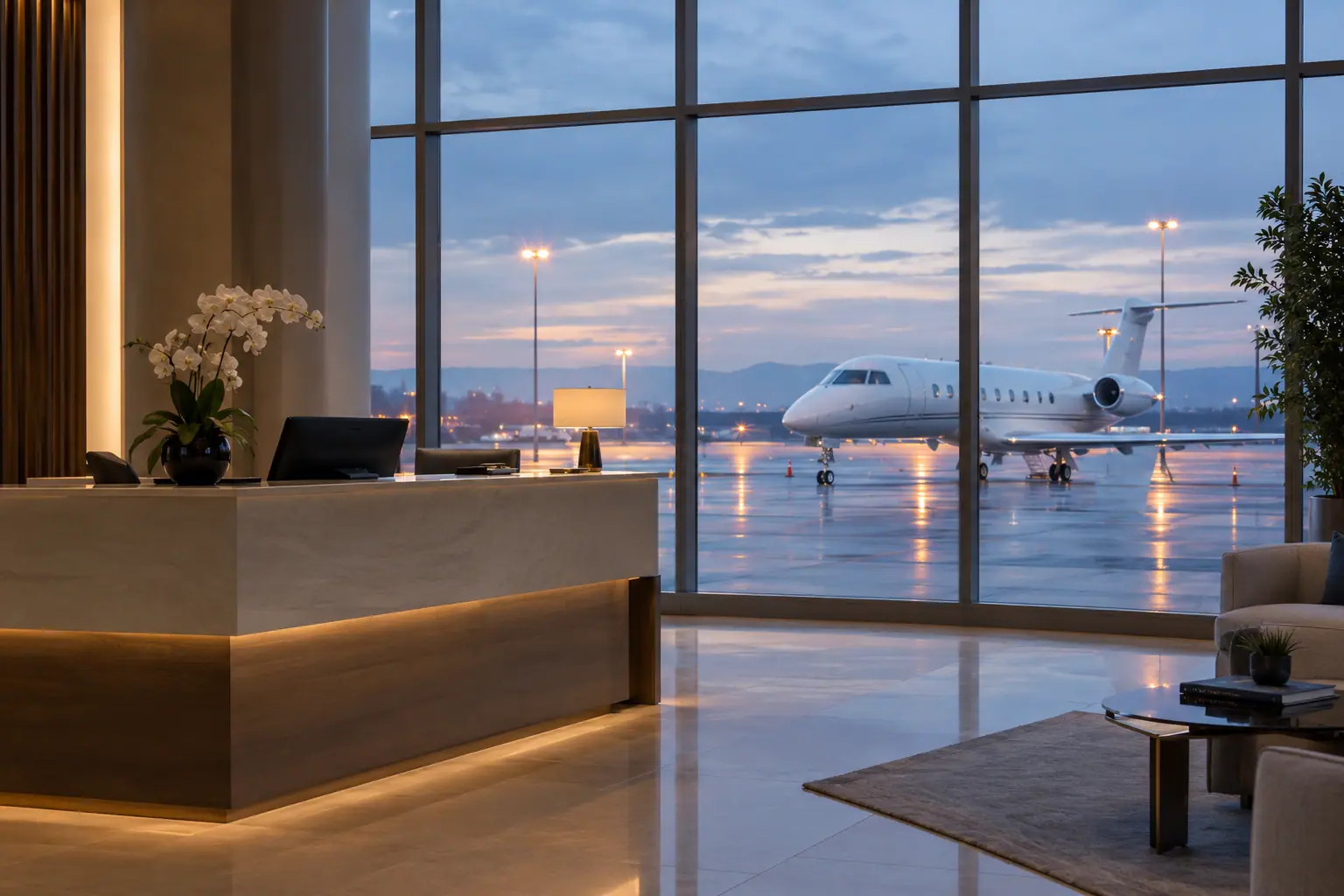 Private terminal front desk